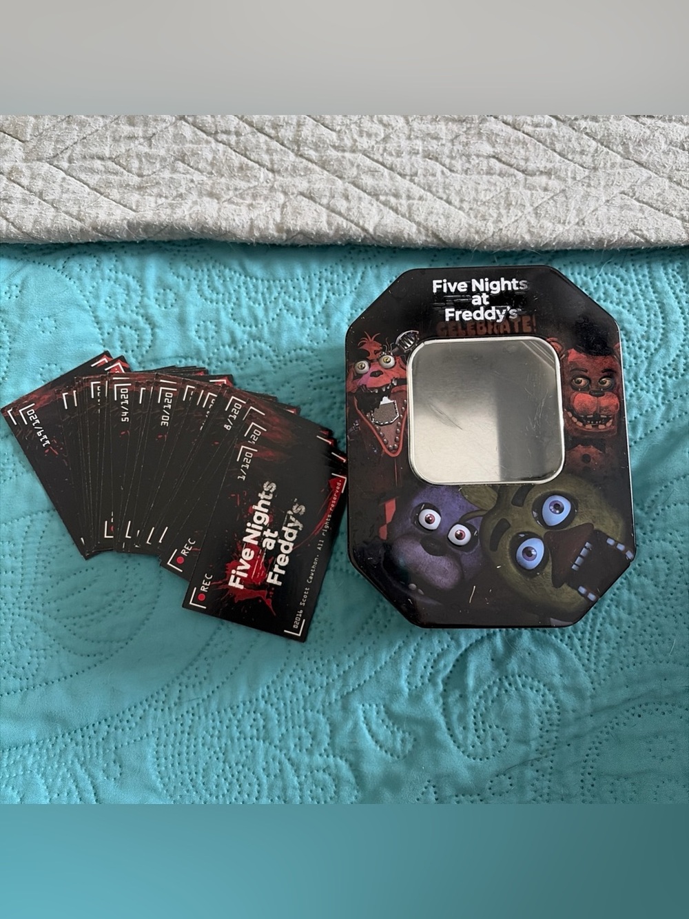 Five Nights at Freddy’s Black Collectible Tin with Game Cards